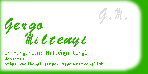 gergo miltenyi business card
