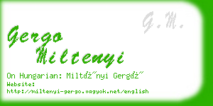 gergo miltenyi business card